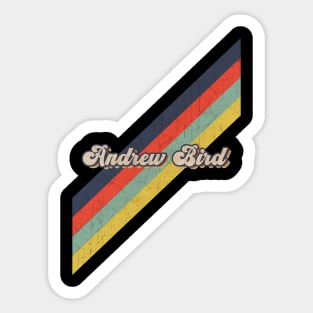 retro vintage color Andrew Bird Sticker